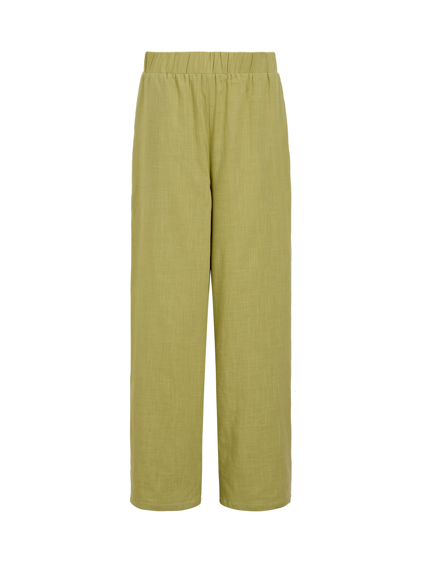 Straight Leg Cotton Trousers
