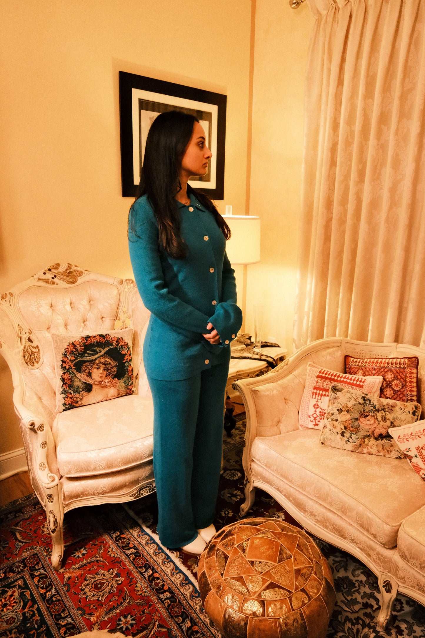 Straight Leg Knitted Trousers