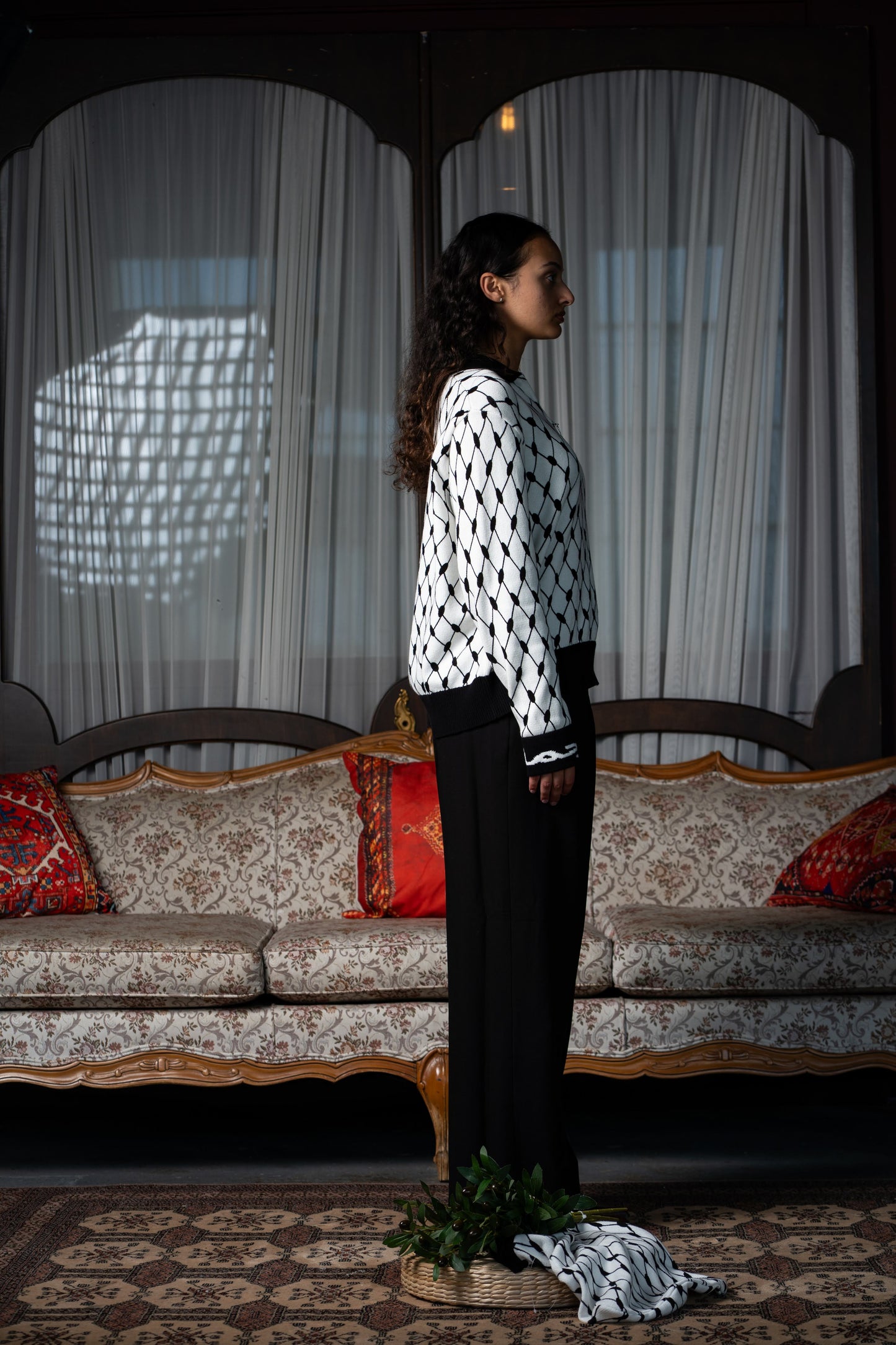 Keffiyeh Quarter Zip