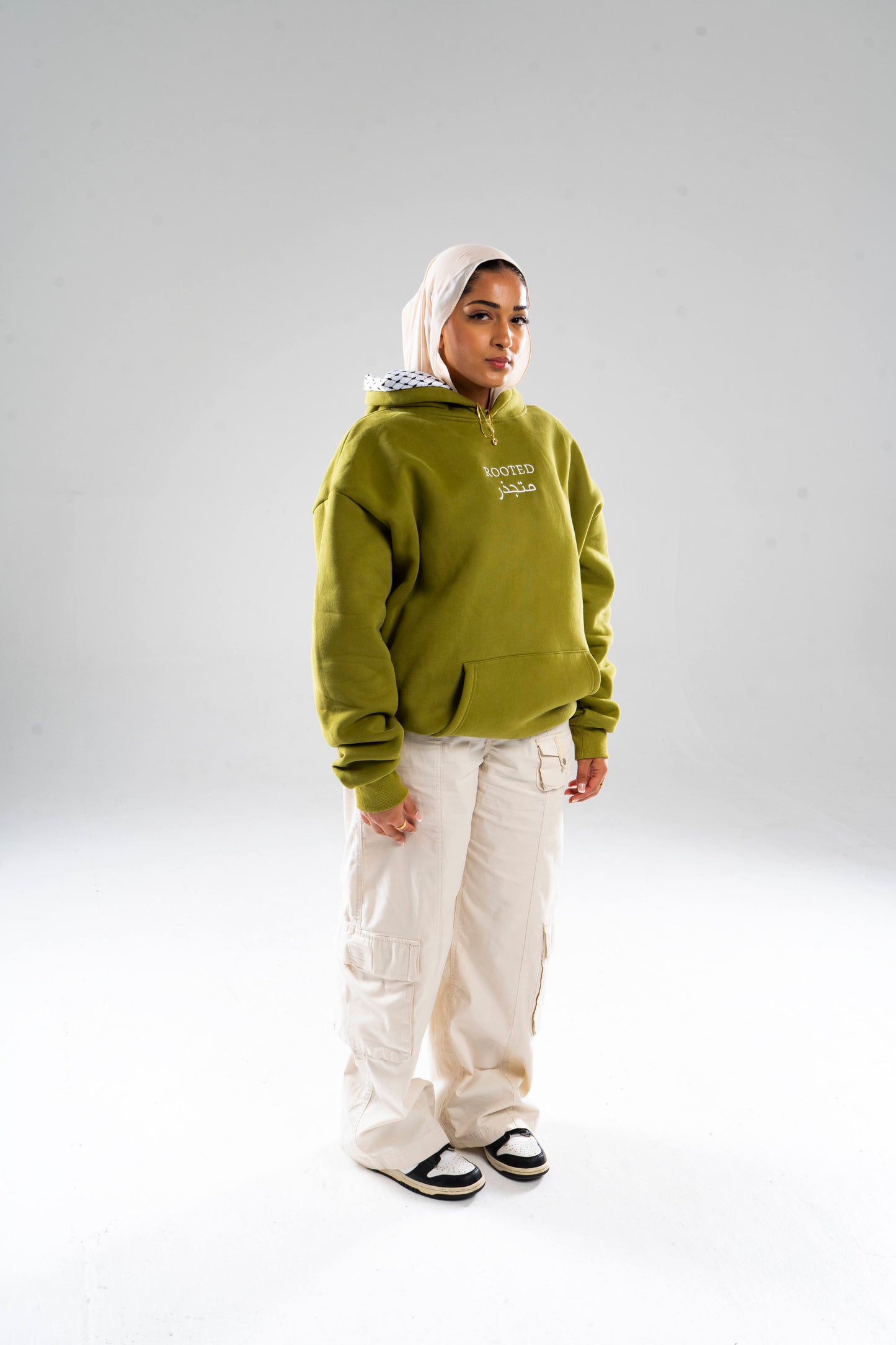 ROOTED HOODIE//ZA'ATAR GREEN