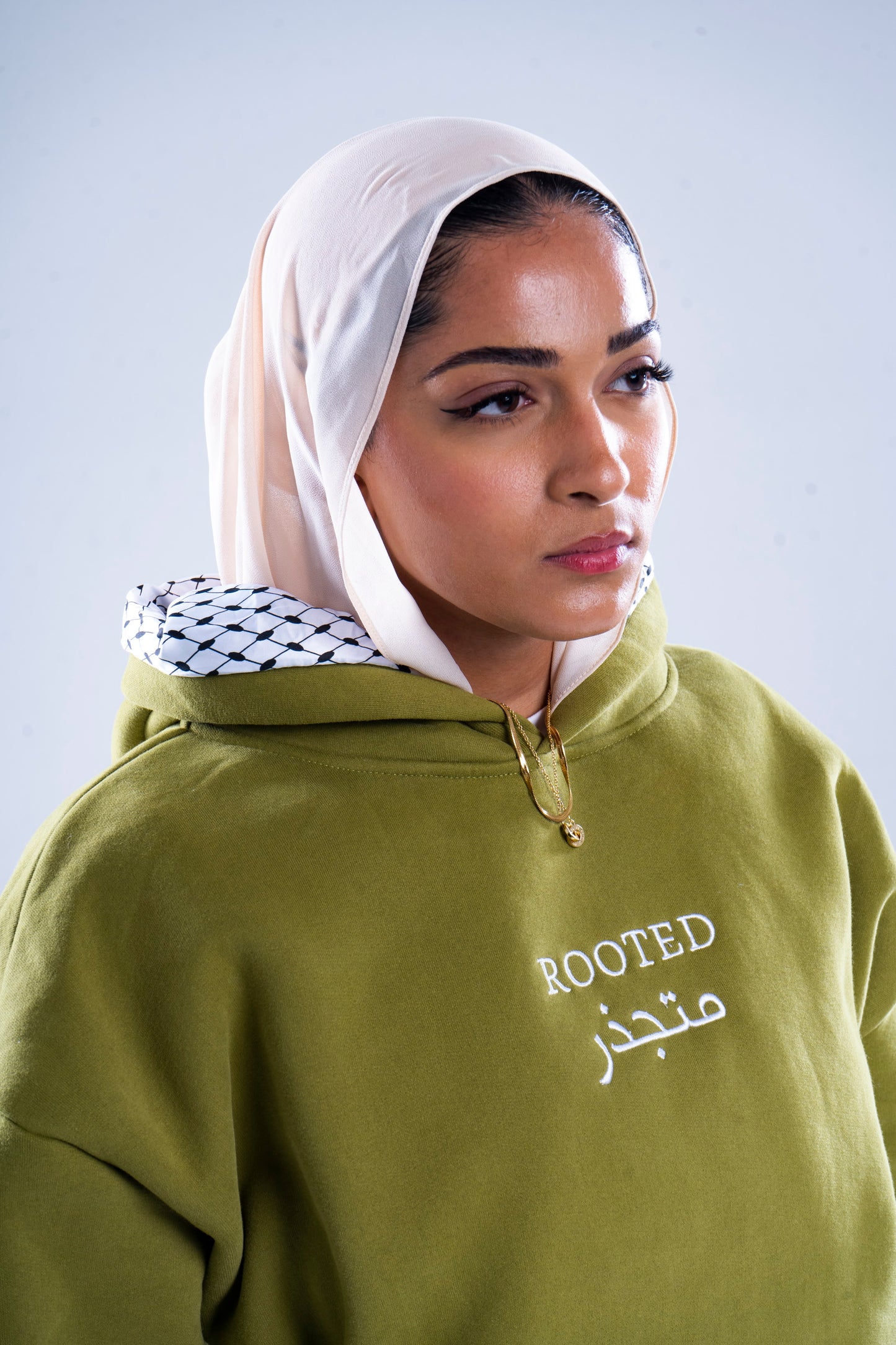 ROOTED HOODIE//ZA'ATAR GREEN