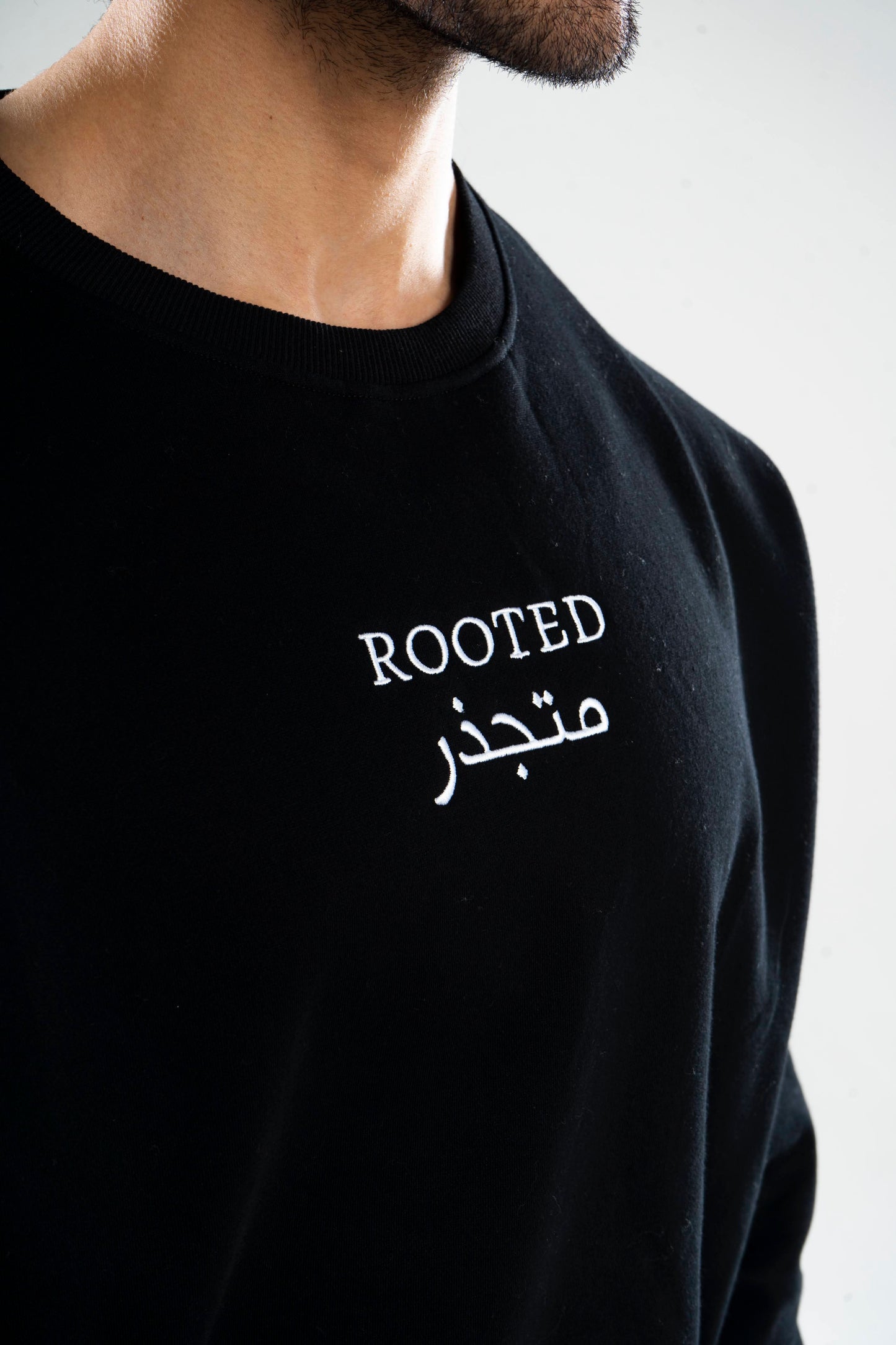 ROOTED CREWNECK// BLACK