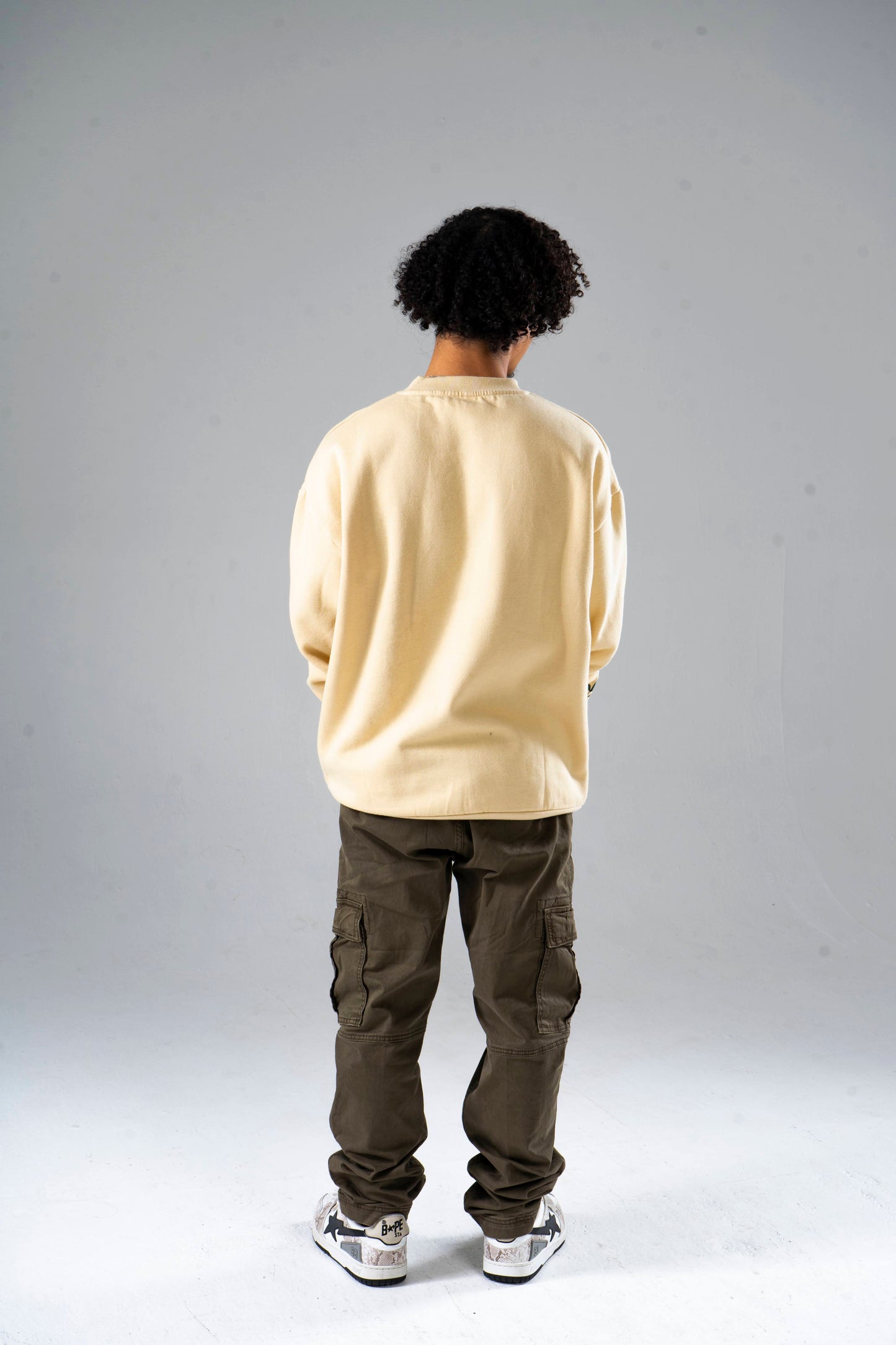 ROOTED CREWNECK// PALE SAND